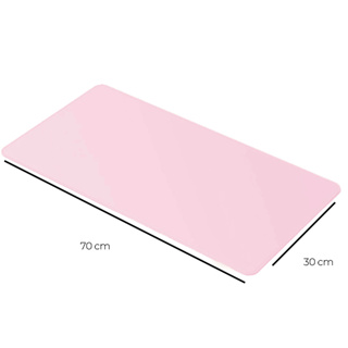 Desk Pad Grande Couro Sintético Rosa Clarinho Feltro Costurado Básico em Oferta na Shopee