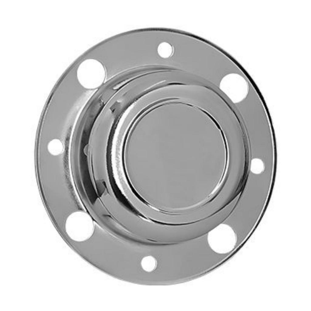 Par Tampa Capa Metal Cubo De Roda Mb Atego Cromada Dianteira
