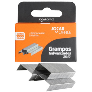 Grampo Para Grampeador 26/6 Caixa Com 1000 Unidades De Grampos galvanizados Jocar office