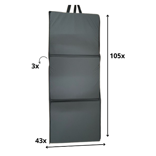 Imagem Colchonete Dobrável Para Meditação Yoga E Pilates 105x43x3cm Preto Com Velcro RADAR