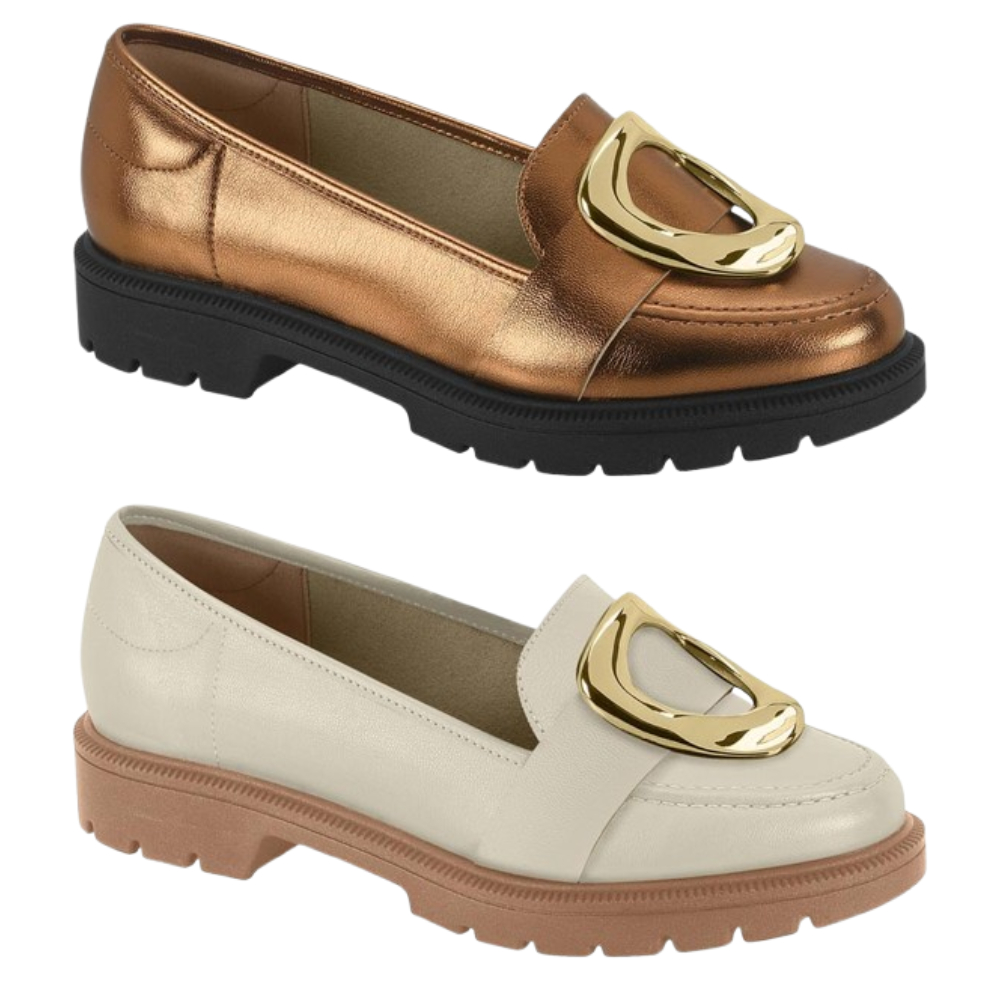 Mocassim Elegante Confortavel Salto Tratorado 4283.129