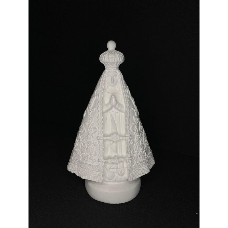 Imagem em gesso cru Nossa Senhora Aparecida 14cm