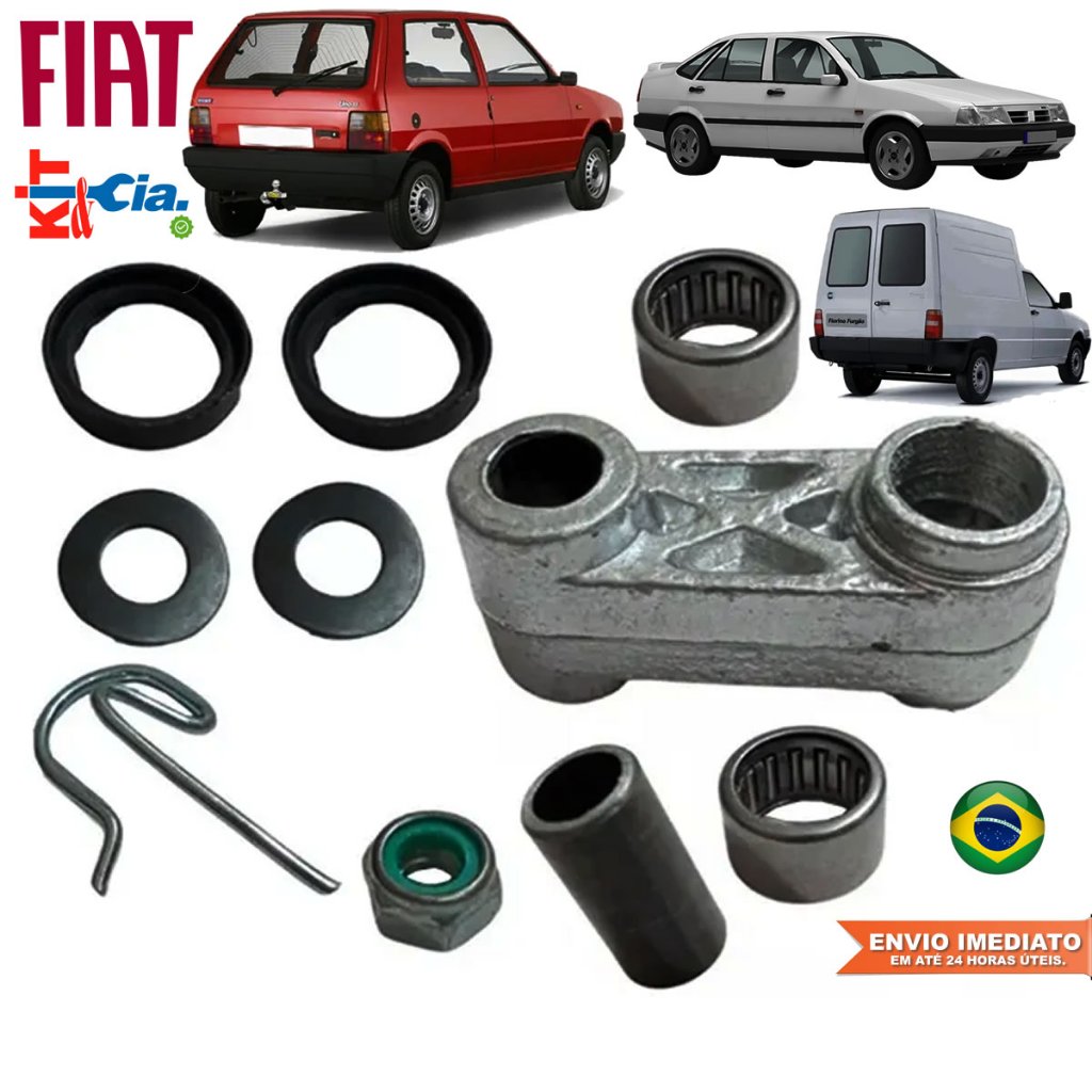 Kit Reparo Com Suporte do Trambulador Fiat Uno Premio Elba Fiorino Tempra Tipo Com Rolamento TOP NFe
