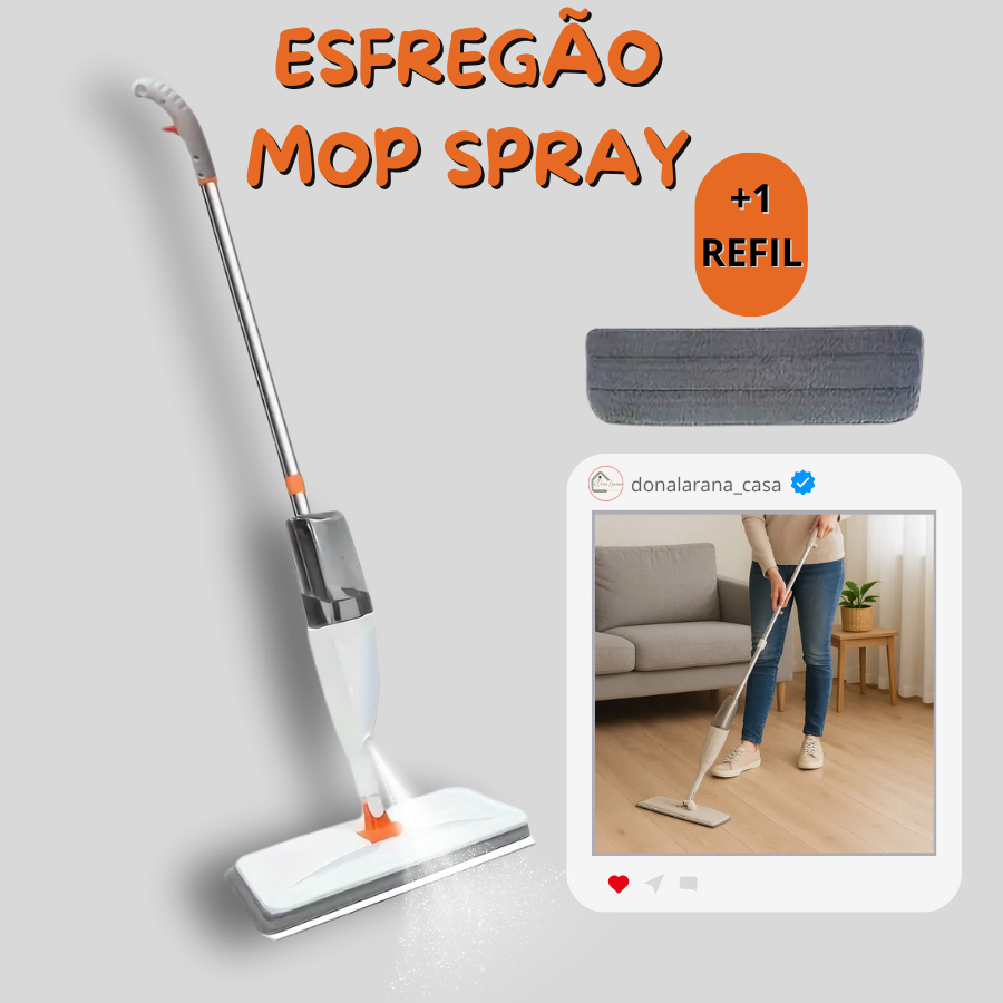 Esfregão Mop Spray para Limpeza de Pisos Mop Pulverizador Esfregão Horizontal que gira 360 graus em Oferta na Shopee