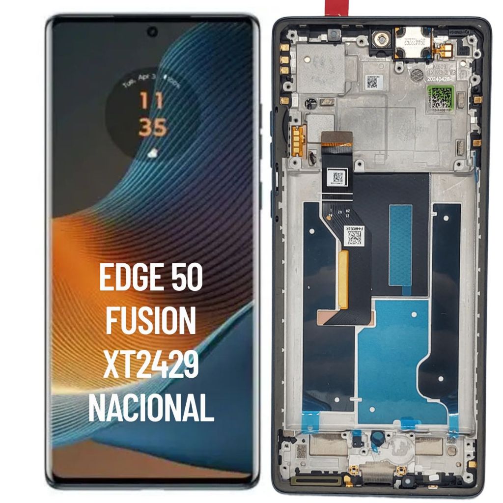 TELA FRONTAL DISPLAY COMPATIVEL MOTOROLA MOTO EDGE 50 FUSION XT2429 AZUL ESCURO 