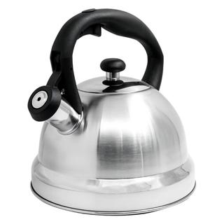 Chaleira Com Apito Bule Retrô 2,5L Inox Alça Térmica Indução Fogão - Envio Imediato!