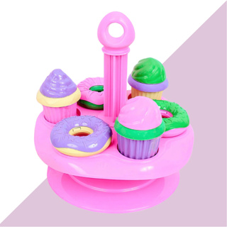 Porta Bolos Cupcakes Donuts Confeitaria Brinquedo C/ Suporte Infantil 7pcs em Oferta na Shopee