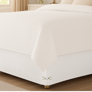 Saia para cama Box Solteiro/Casal/Queen/King Matelada Ultrassônico c/ Pingente e Pedra em Oferta na Shopee