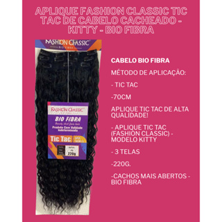 Aplique fashion classic Tic Tac De Cabelo Cacheado - Kitty - Bio Fibra em Oferta na Shopee