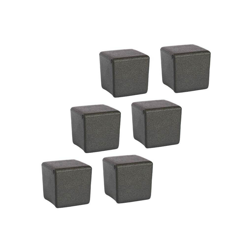 Kit 6 Ponteira Externa Protetora Pe Cadeira Quadrado 25x25mm