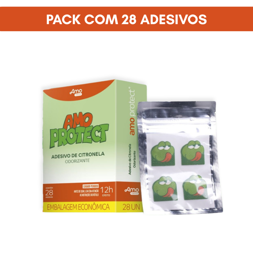 Adesivo Repelente De Citronela Amo Protect Com 28 Unidades - Babydeas
