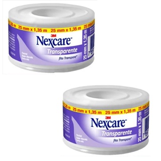 Fita Transpore c/2 kit 25mmx1,35m roxinho nexcare transparente em Oferta na Shopee