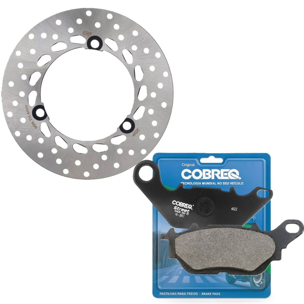 Disco de Freio Traseiro Nmax 160 Abs 2016-2025 + Pastilhas Cobreq em Oferta na Shopee