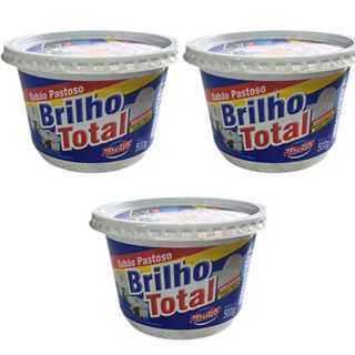 Kit 3 Brilho Total Pote Limpa Alumínio Panelas Pratas 500gr em Oferta na Shopee