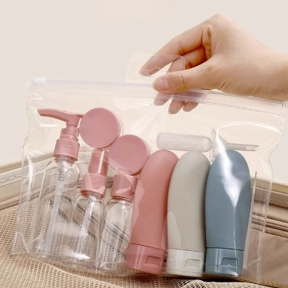 Imagem Kit Viagem 11 Peça Higiene Pessoal Shampoo Creme Hidratante Frasco Pote Spray