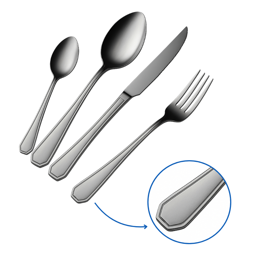 Conjunto De Talheres Black Em Inox 24 Peças Faqueiro De Luxo