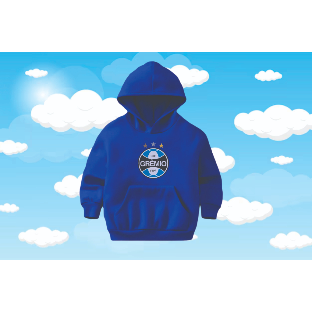 MOLETOM INFANTIL CASACO BLUSA DE FRIO CANGURU GRÊMIO FOOTBALL PORTO ALEGRE MASCULINO FEMININO UNISEXX