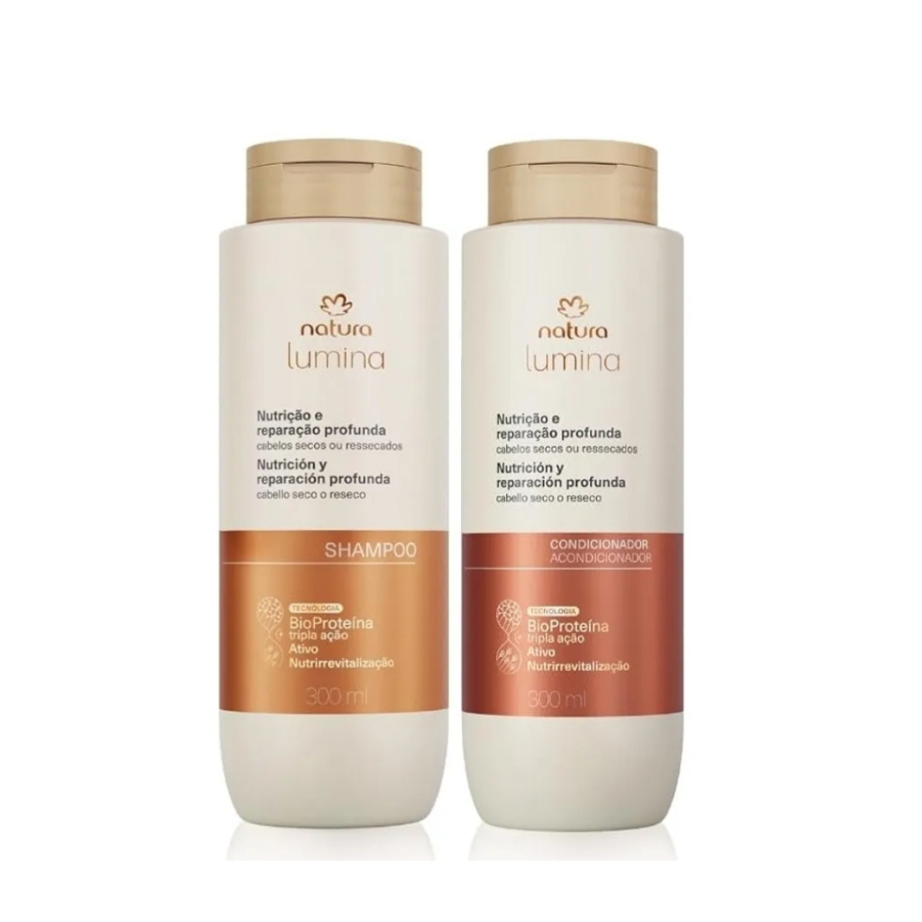 Kit Shampoo e Condicionador Lumina Cabelos Secos Nutrição e Reparação