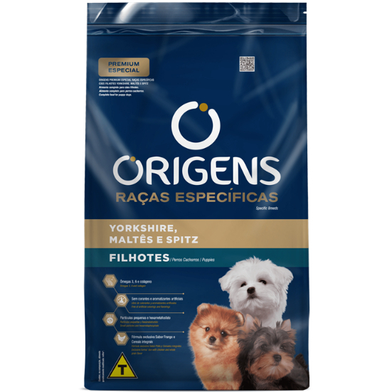 Origens Filhotes Yorkshire, Maltês e Spitz Ração