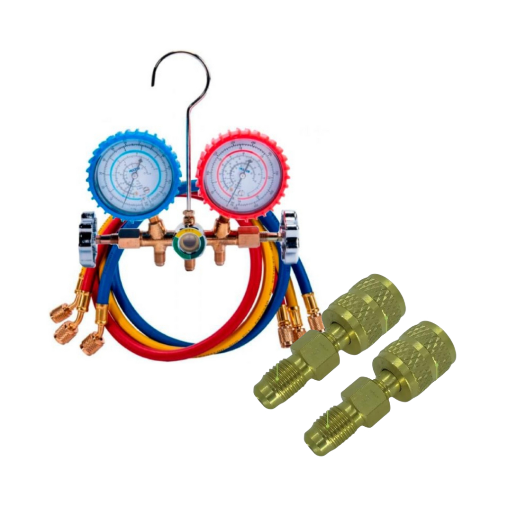MANIFOLD R12/22/404/502 MANGUEIRA 90CM + ADAPTADOR PARA R410