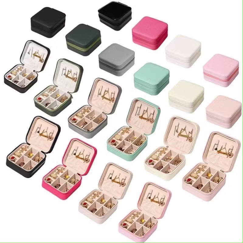 Promoçãokit20/40//60/ Mini Organizador Porta Joias Portátil Viagem Armazenamento de Brinco Colar