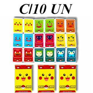 KIT 10 JOGO DA MEMORIA POKE CARDS-POKEMON-JOGO INFANTIL/ FESTAS LEMBRANCINHAS em Oferta na Shopee