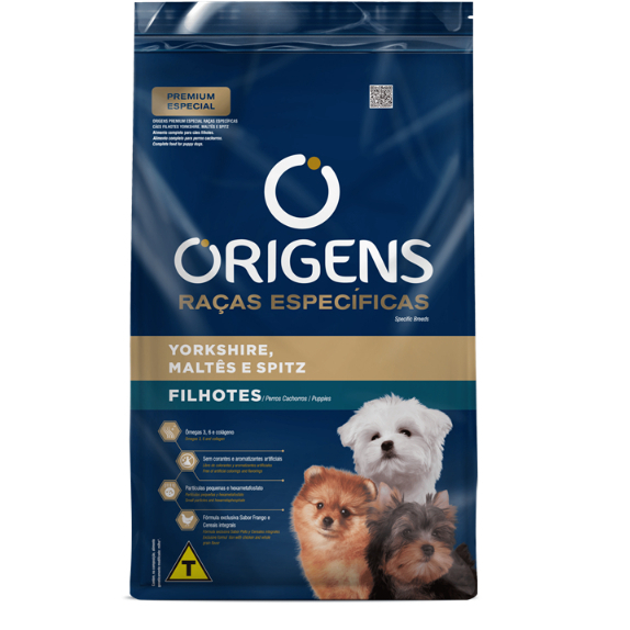 Origens Filhotes 10kg Yorkshire, Maltês e Spitz Ração