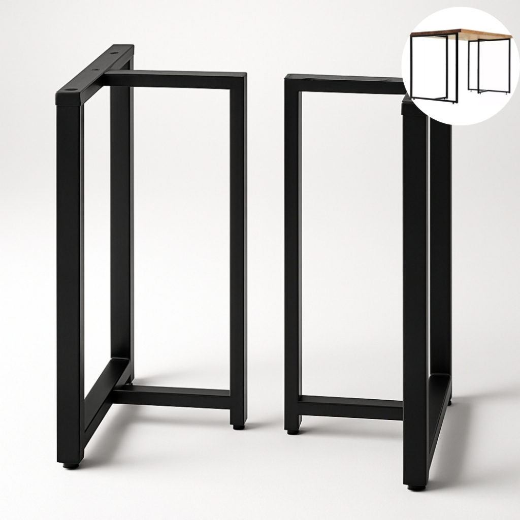 2 Bases Modelo T 75x58 Em Aço Preto Pé Para Móveis Mesas Gamer e Estação de Trabalho e Jantar em Oferta na Shopee
