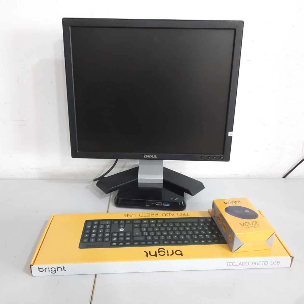 kit Pc Computador cpu mini dual memoria 2gb ou 4gb ddr3 ssd 120gb Saida Hdmi Wifi monitor 17 teclado mouse