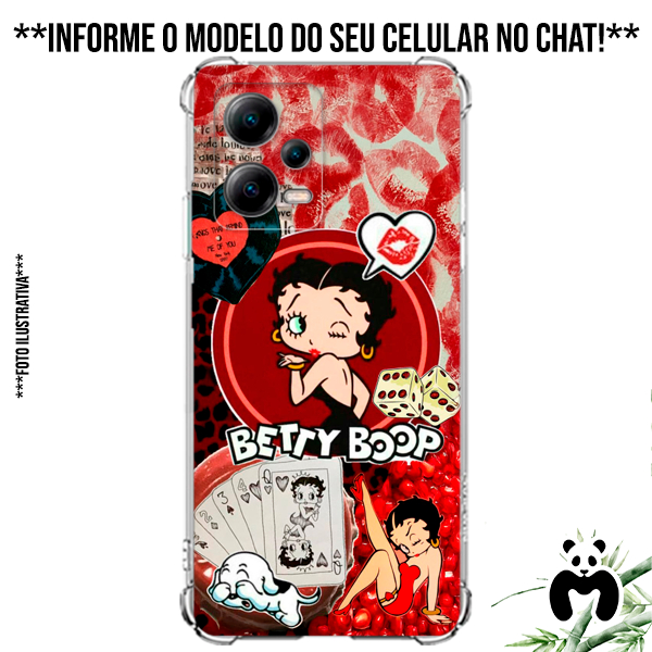 Capa Case Personalizada Celular Desenho Animado Betty Boop Menina Mulher Feminina Boneca Jazz