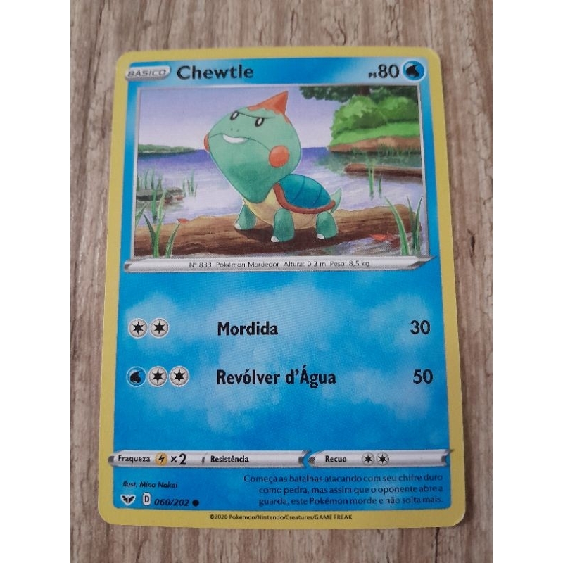Carta Pokemon Chewtle Original HP