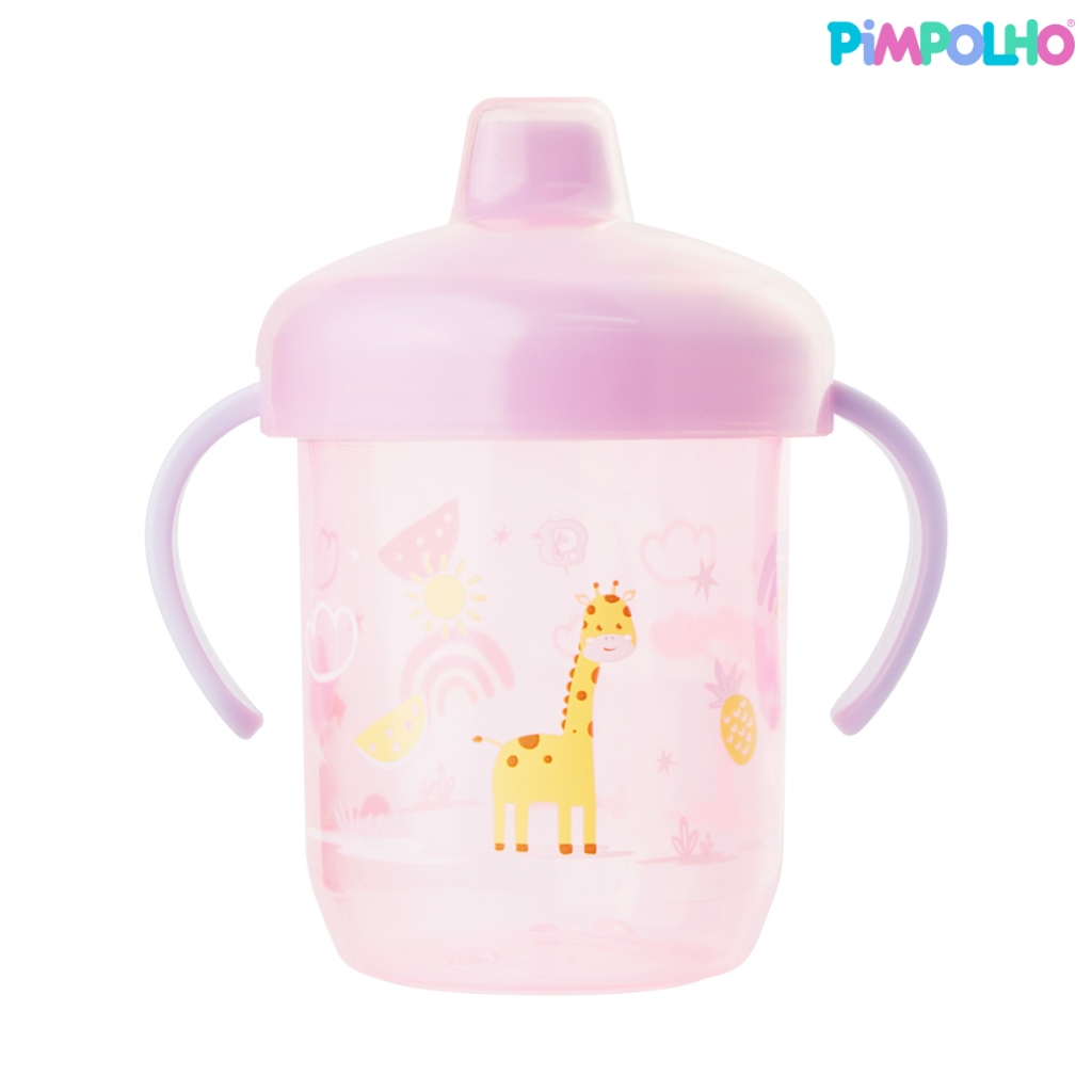 Copo Treinamento Bico Rígido Com Alça E Tampa 240ml Pimpolho em Oferta na Shopee