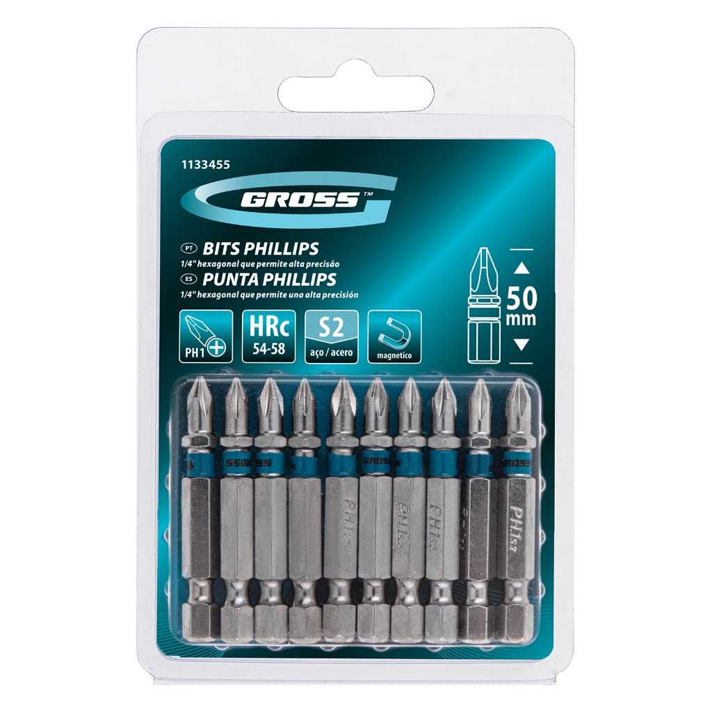 Jogo De Bits 50mm Philips Ponta De 1/4 Ph1 Com 10 Peças em Oferta na Shopee