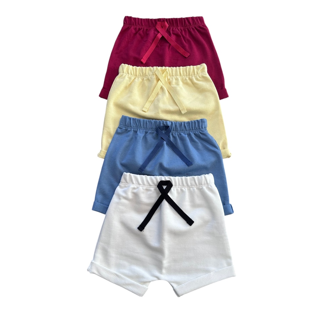 Kit 3 Shorts RN ao 2 Anos – Moletinho Leve 100% Algodão Bebê Linha Premium