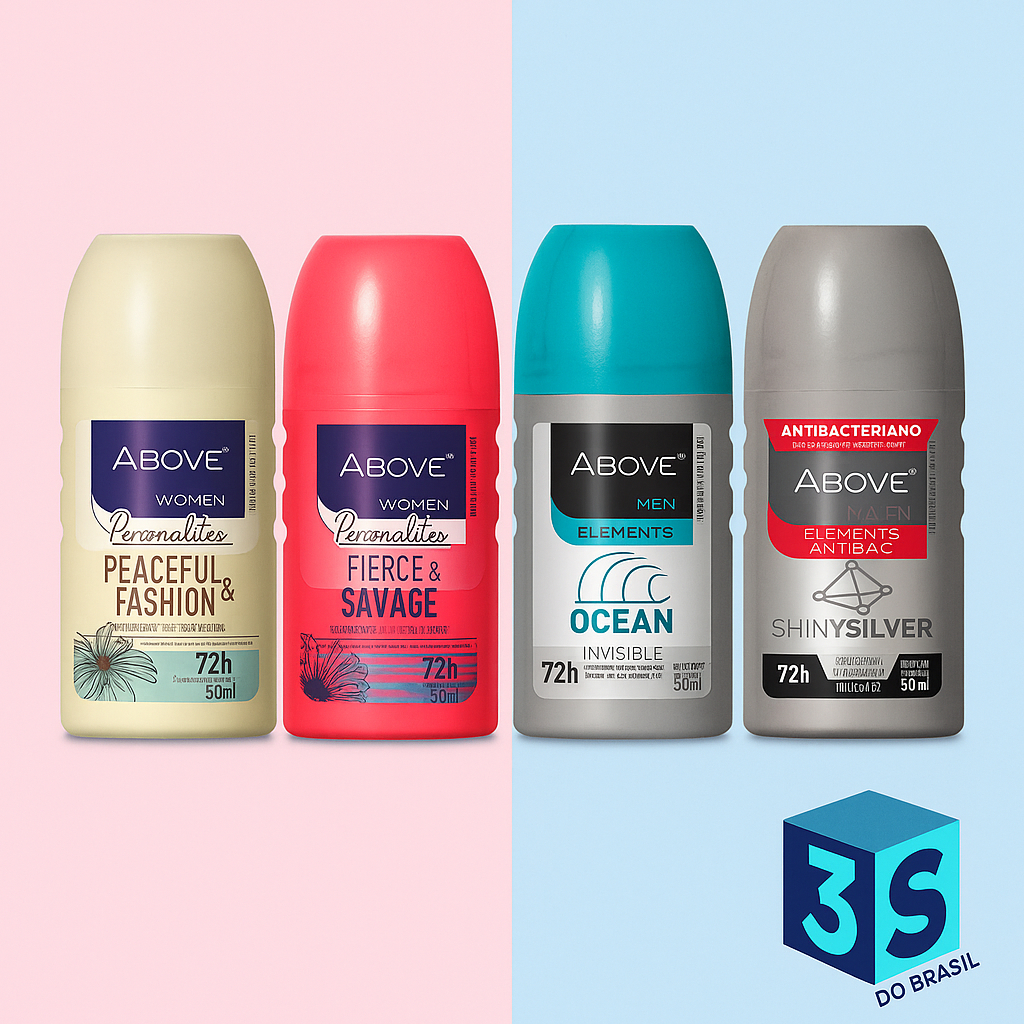 Kit C/2 ou 4 Desodorante Roll-on Above Women ou Men 50Ml em Oferta na Shopee