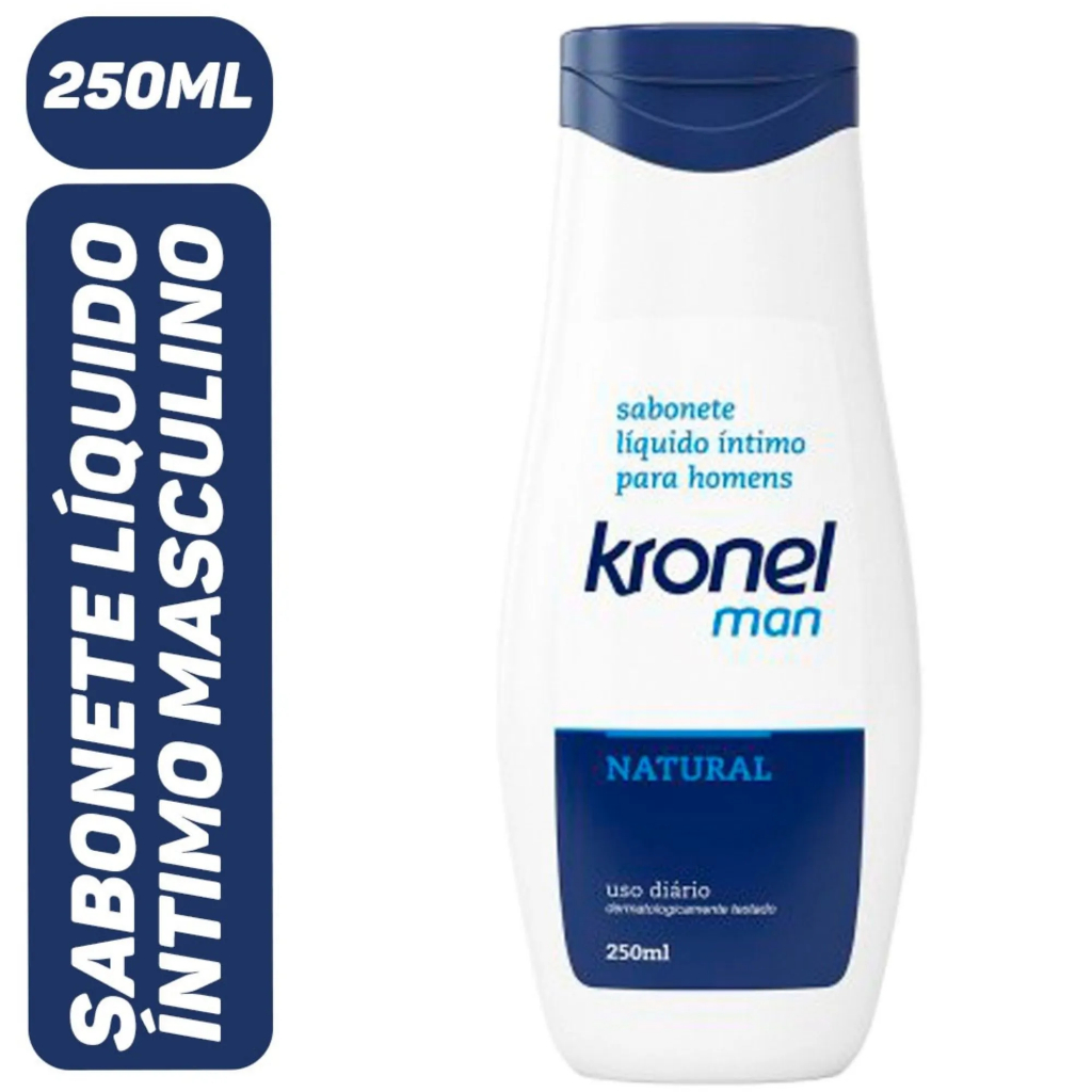 Kronel Man Natural Sabonete Intímo Masculino Higienização 250ml Original Hebron