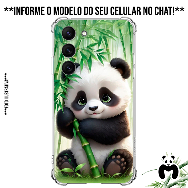 Capa Case Personalizada Celular Desenho Panda Urso Fofo Pandinha Ursinho Animal Bicho Selvagem em Oferta na Shopee
