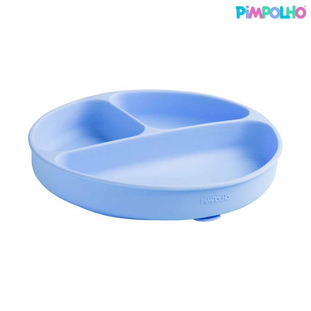 Prato Infantil Silicone Com Divisória Ventosa Soft Pimpolho