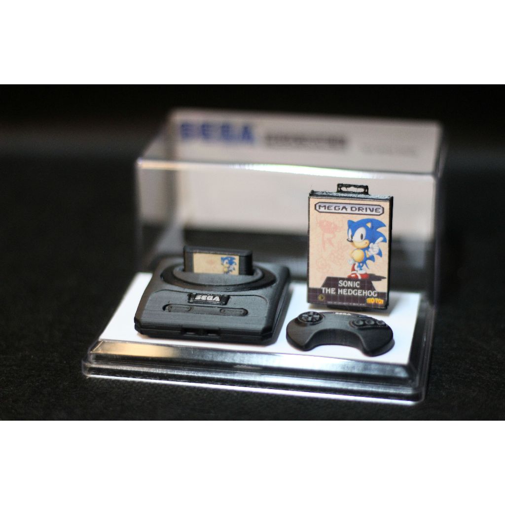 Miniatura SEGA Mega Drive 3 Escala 1:5 | Impressão 3D | Item Geek Colecionável |Console Decorativo Geek Colecionável