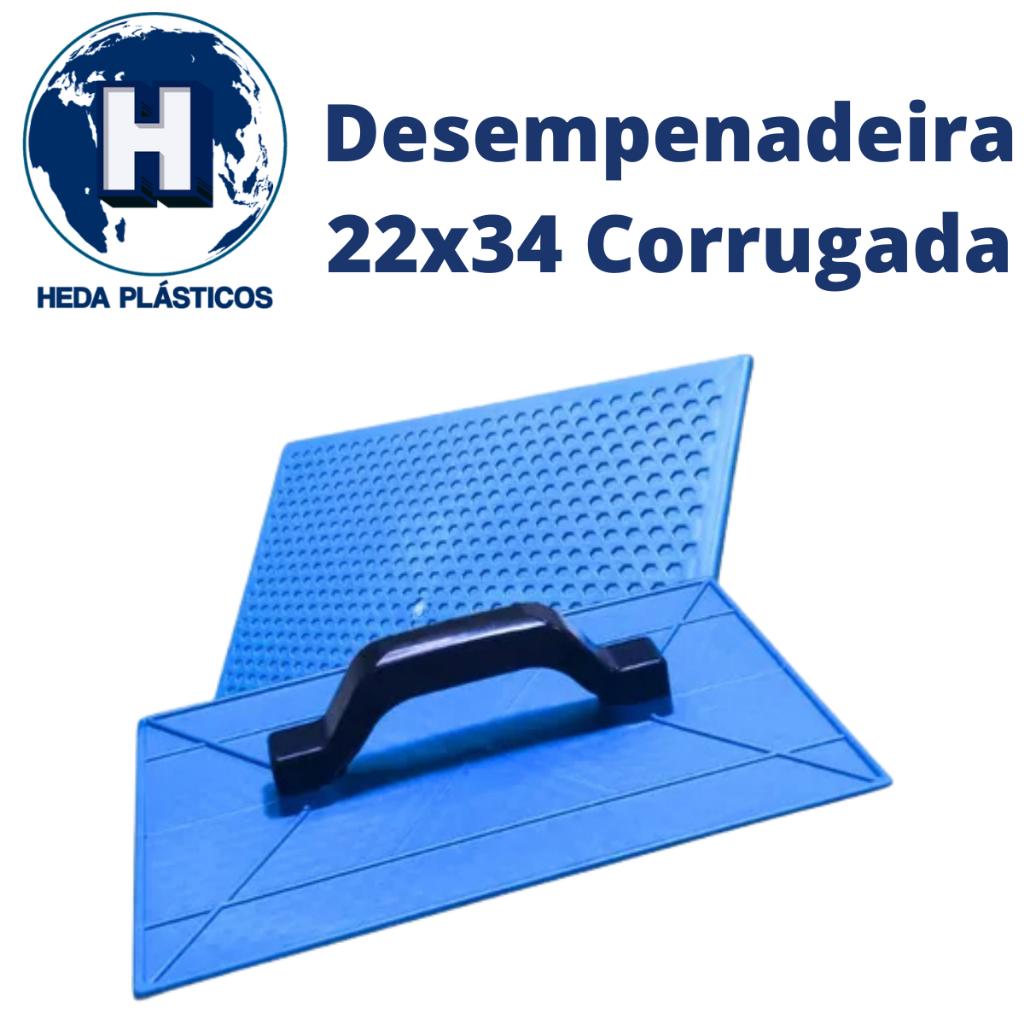 Desempenadeira Plástica Psai 22x34cm Corrugada 1 Peça