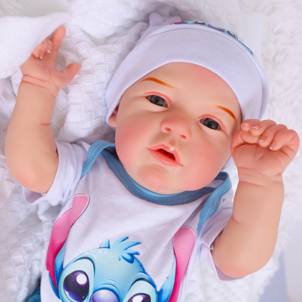 Bebê Reborn Menino Realista Original Corpo de Silicone Pode Dar Banho em Oferta na Shopee