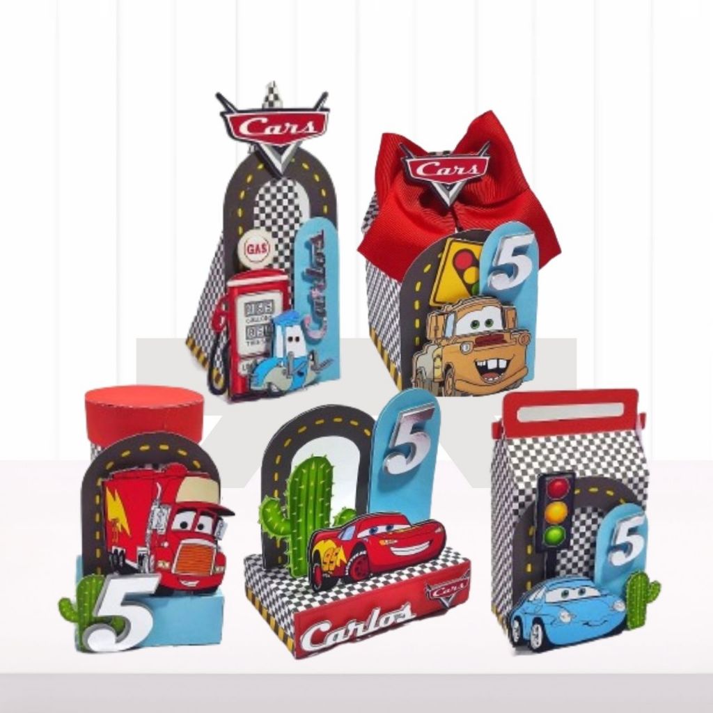 Kit Festa PEGUE E MONTE Carros Relâmpago McQueen - Caixinha Personalizada Lembrancinha Personalizada em Oferta na Shopee
