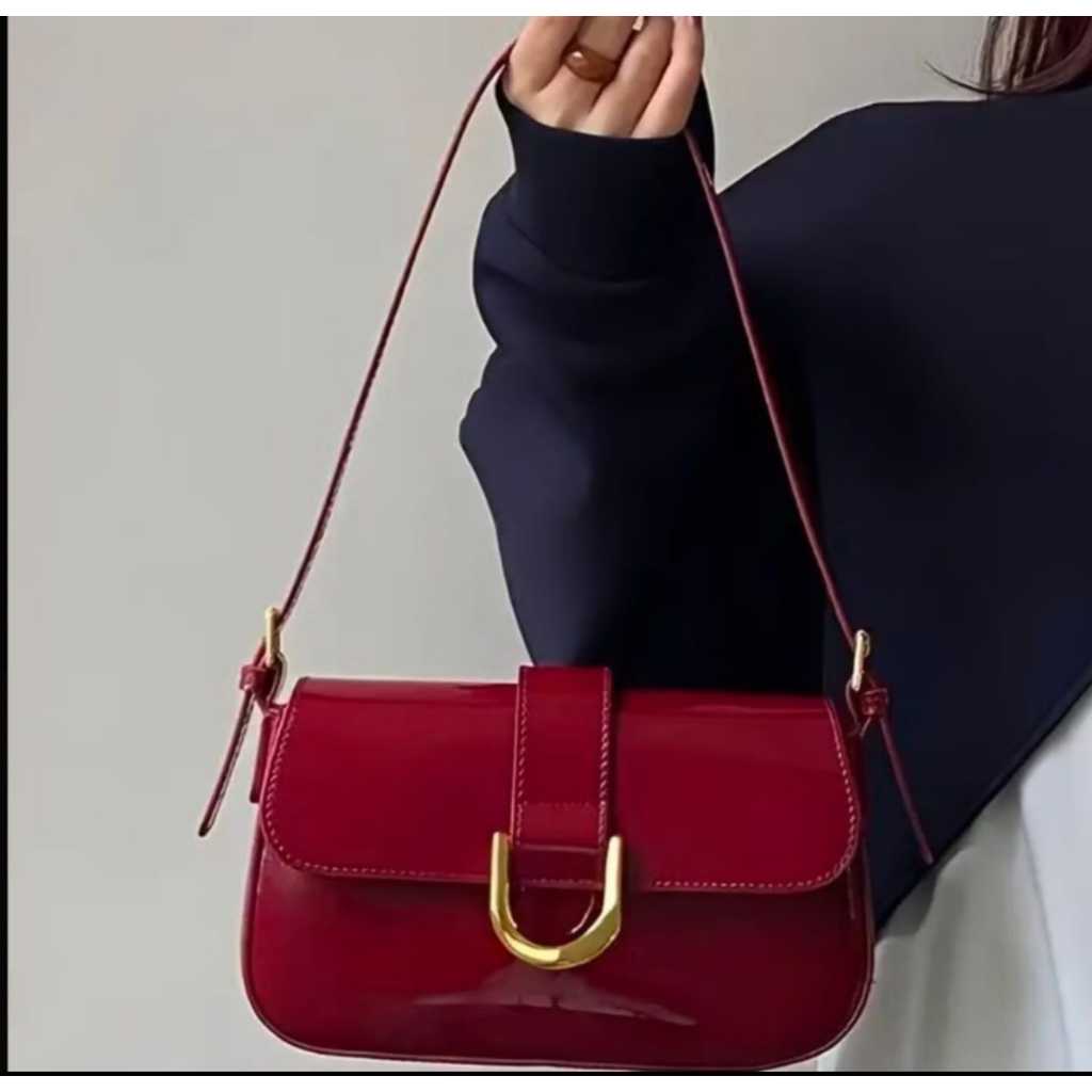 Bolsa feminina verniz fivela alça ombro festa noite casual elegante noite dia pequena compacta