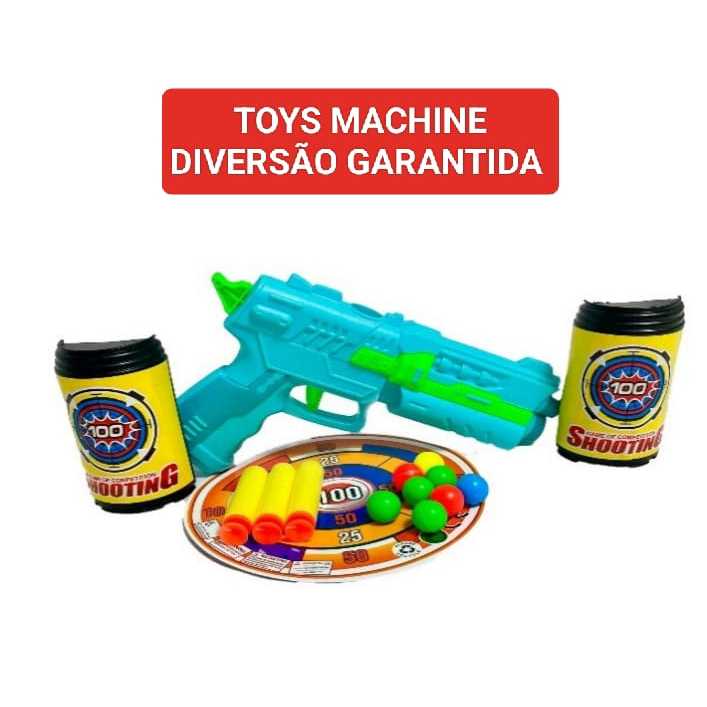 Kit Brinquedo Pistola de Dardos C/ Acessoriose Bolinhas de Combate c/ Alvo |  TIPO NERF