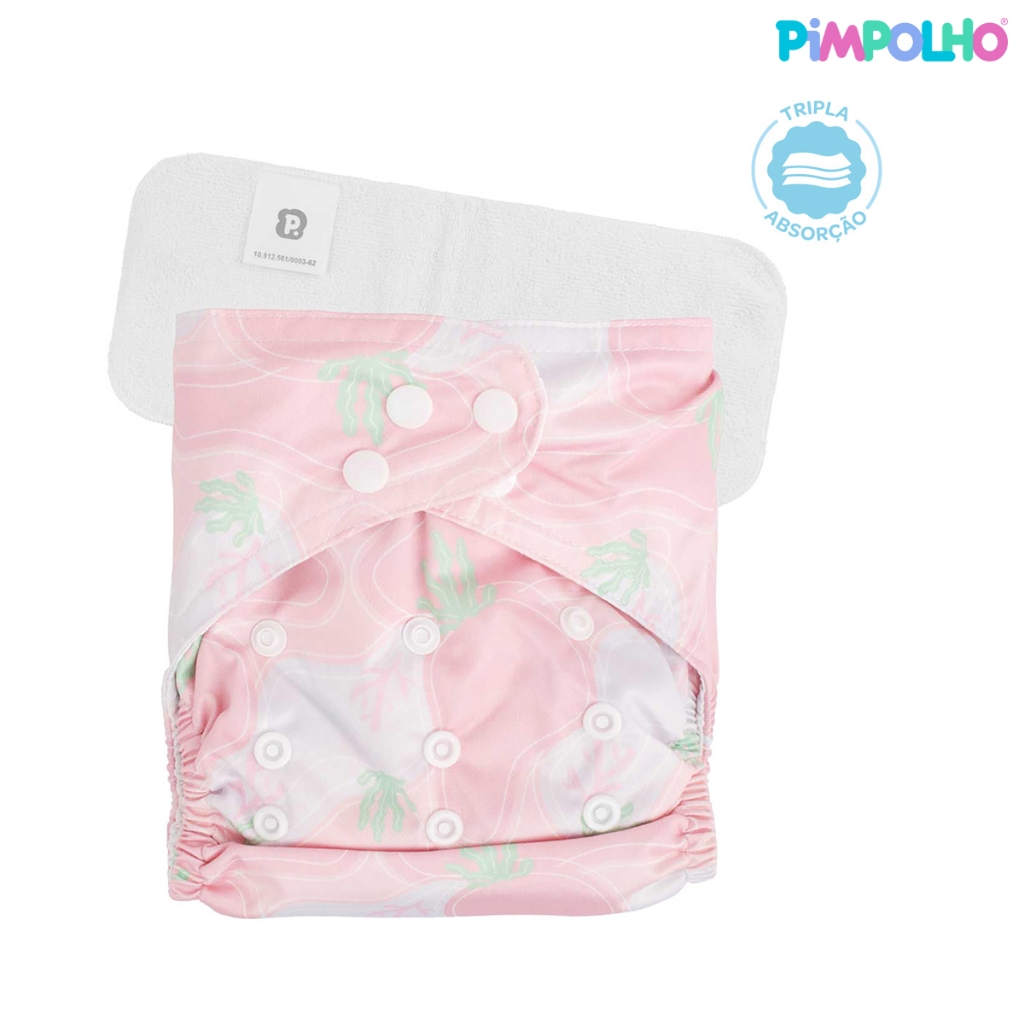 Fralda Reutilizavel Ecologica Bebe Com Refil Pimpolho
