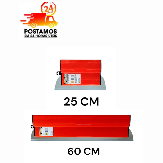 Kit Desempenadeira De Aço Inox 25cm e 60cm Para Massa Corrida Gesso Com Lamina Flexível em Oferta na Shopee