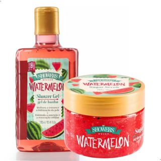 Kit Sabonete Líquido + Esfoliante Corporal Showers Wever Pele Macia e Cheirosa Watermelon em Oferta na Shopee