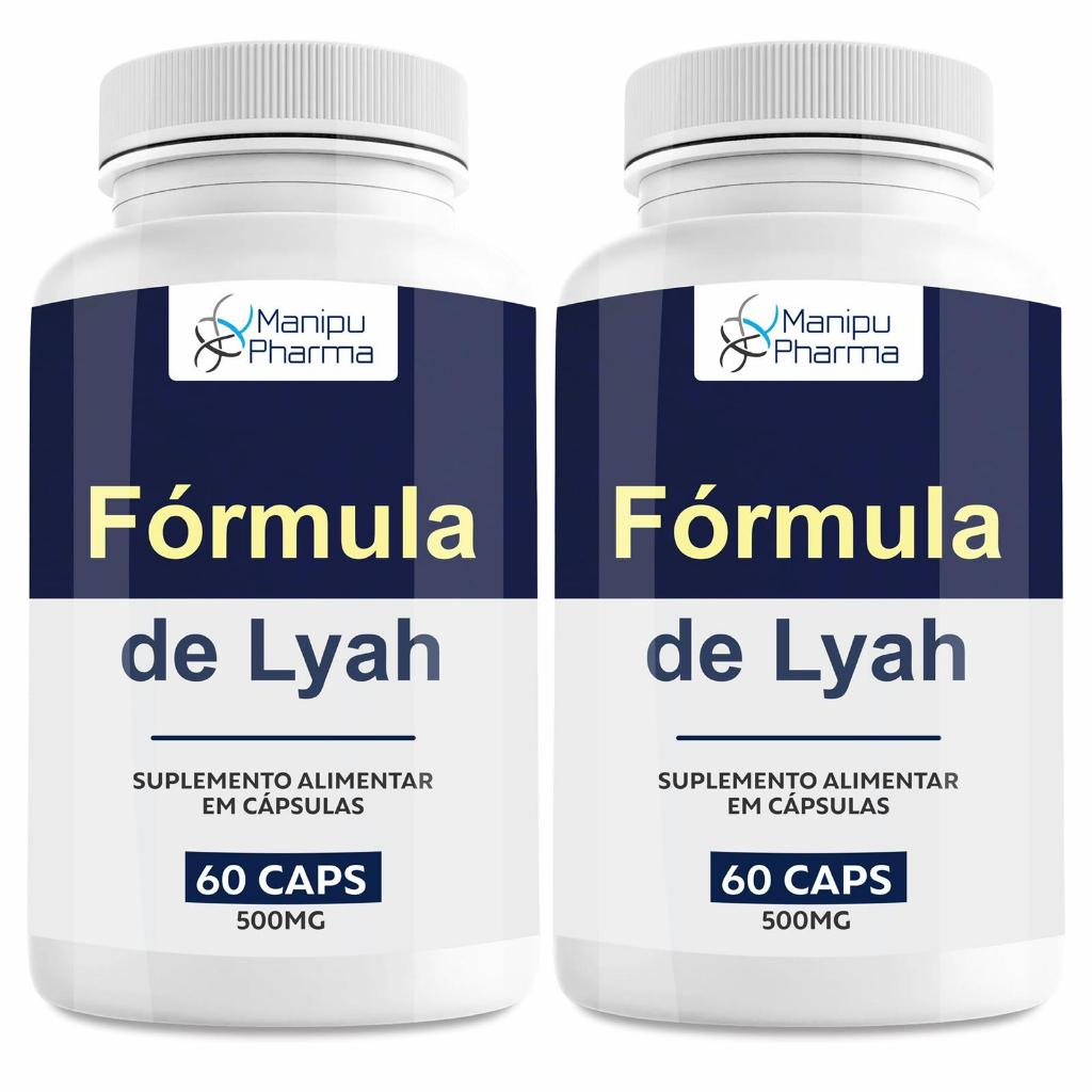 2 Potes Fórmula de Lyah 60 Cápsulas - Suplemento Alimentar
