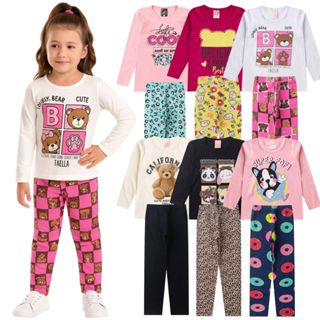 Kit 4 peças de Roupa Infantil Menina Meia Estação Inverno em Oferta na Shopee