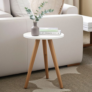 Mesinha De Canto Redonda Pe Palito Lateral Sofa em Oferta na Shopee